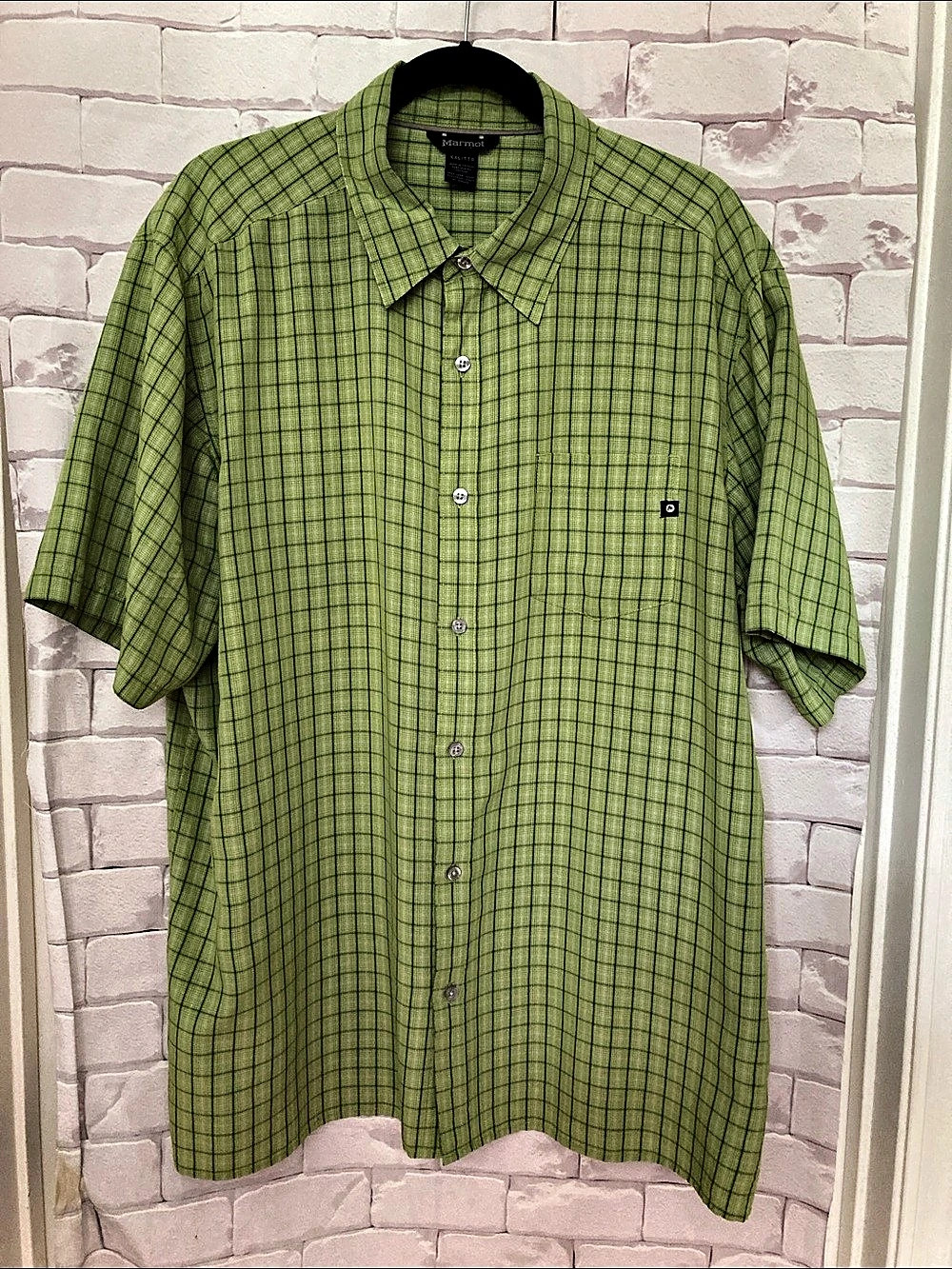 Men's Marmot Plaid Button Down Shirt in Green